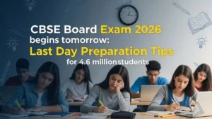 CBSE Board Exam 2026 कल से शुरू: 46 लाख Students के लिए Last Day Preparation Tips