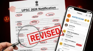 UPSC 2026 Notification में 50+ Spelling Errors! Candidates ने कहा ‘Utter Incompetence’, Revised Notice जारी, Social Media पर Viral