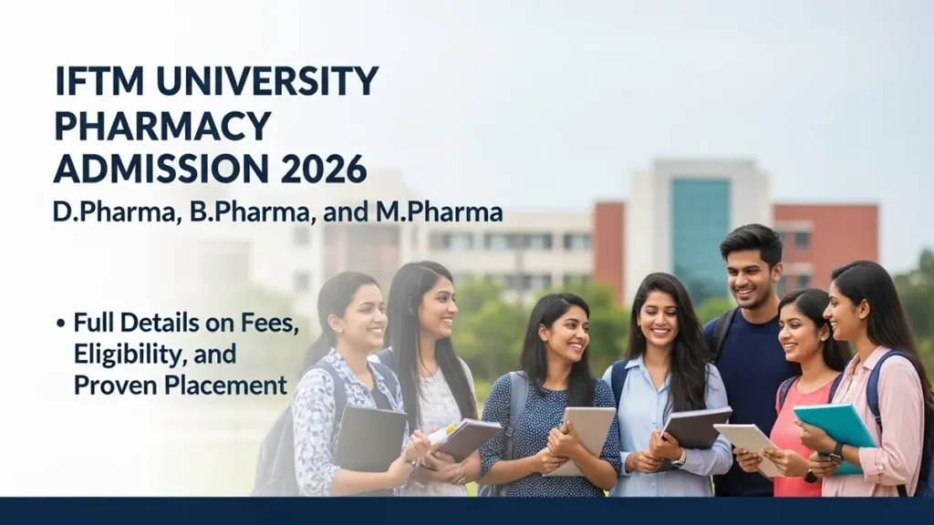 IFTM University Pharmacy Admission 2026: D.Pharma, B.Pharma और M.Pharma — Fees, Eligibility और Proven Placement की पूरी जानकारी 2 IFTM University Pharmacy Admission 2026 D.Pharma, B.Pharma और M.Pharma — Fees, Eligibility और Proven Placement की पूरी जानकारी