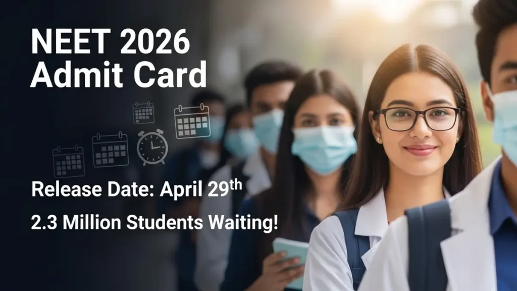 NEET 2026 Admit Card: 29 अप्रैल को आएगा Hall Ticket – 23 लाख Students का इंतजार खत्म होगा, अभी से करें यह तैयारी